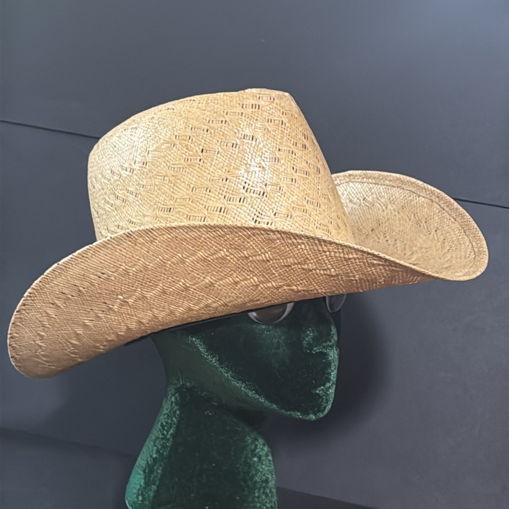 Vintage Firm Natural Straw Cowboy Hat - Picture 3 of 17